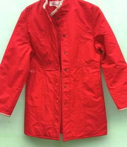 Red Quilted Outerwear  jacket 🧥✨