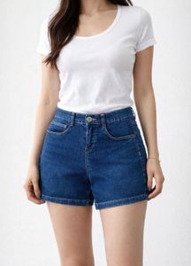 Blue Denim High-Waist Shorts | Size 28 |Never Worn