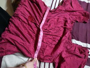 Maroon Tiered Maxi Dress