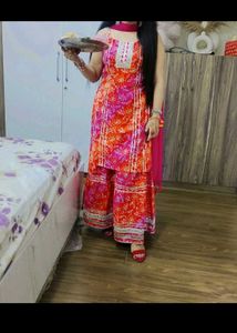 Vibrant Ethnic Kurta Set with Palazzo