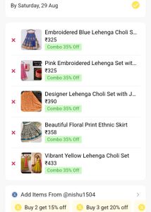 Lehenga Choli Set with trouser free