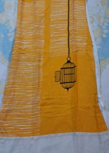Rangmanch yellow cotton printer kurta