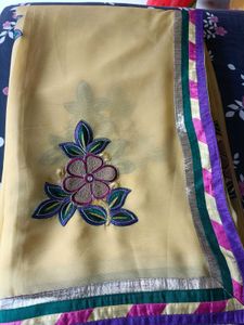 Elegant Embroidered Saree