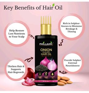 PHILLAURI Onion Black Seed Hair Oil Pack Of 5