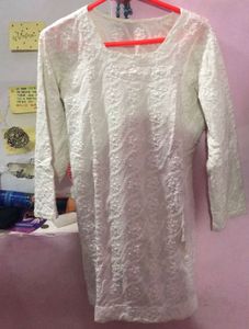White Chikan Kurti