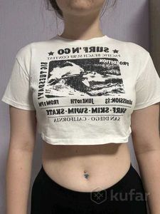 Graphic Print Cropped T-Shirt