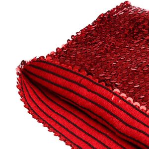 Red Sequin Strapless Top