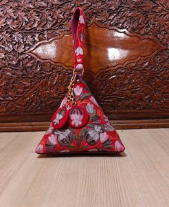 Embroidered Triangle Clutch Bags