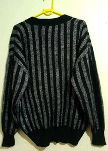Striped Button-Up Cardigan