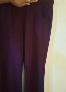 Plum Colored Wide Leg Pants