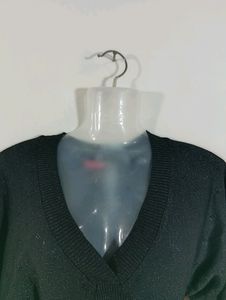 Charcoal Glitter Knit Casual Top