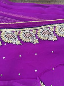 Beautiful Purple Embroidered Saree