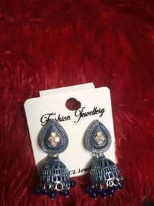 Blue Jhumka Earrings