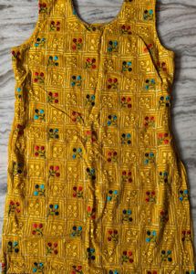 Vibrant Yellow Embroidered Kurta Set