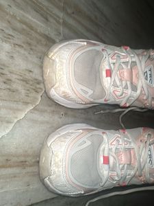 PUMA White &amp; Pink Sneakers