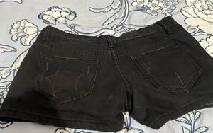Black Denim Shorts