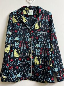 Cute Tiger & Crane Print Pajama Top