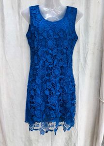 I.. Stunning Royal Blue Lace Dress