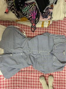 Fitted Striped Blue and White Shirt