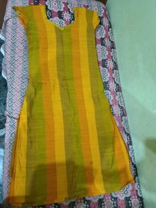Striped Yellow Kurta