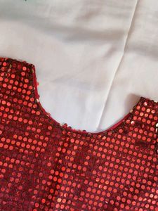 Sparkling Red Sequin Blouse