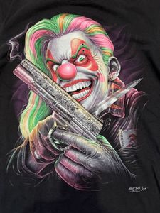 y2k Rock Chang Joker Studded Graphic Tee