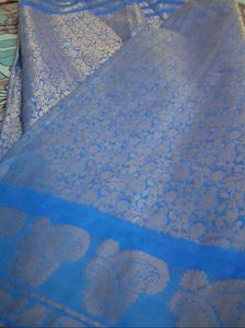 Blue Banarasi Saree