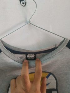 Grey &amp; Navy Baseball Tee