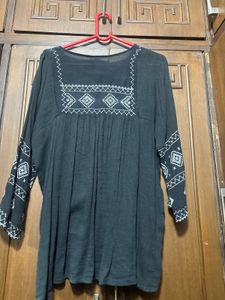 Boho Embroidered Tunic Top