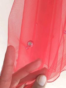 Red Beaded Dupatta