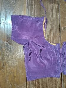 Crepe Embroidered Purple Blouse
