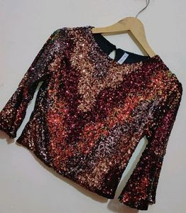 Beautiful Shimmer Party Wear Skirt- Top