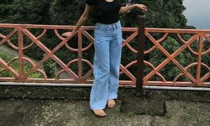 Light Wash Wide Leg Jeans