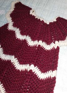 Handmade Maroon Crochet Dress