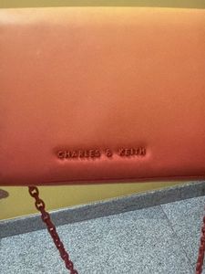 Chic Orange Gradient Chain Shoulder Bag