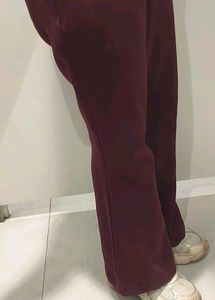 Maroon Flared Trousers