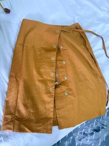 Stylish Button-Up Wrap Skirt