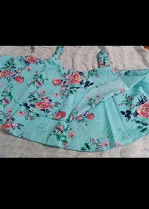 Cute Floral Cold Shoulder Top