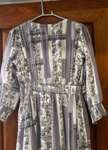 Boho Patchwork Floral Midi Dress