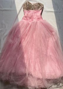 Sparkling Pink Tulle Ball Gown