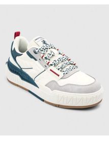 Stylish White &amp; Blue Sneakers