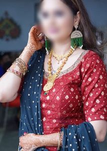 Designer Red Ethnic Blouse