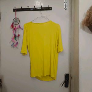 Bright Yellow Wrap Top - Size Medium