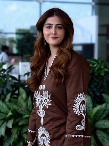 Brown Co-ord Set with White Embroidery