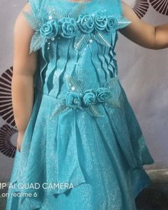 Sky Blue Long Frock