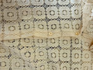 Yellow Crochet Button-Up Shirt