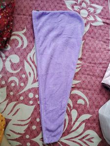 38.Soft Purple Microfiber Hair Towel Wrap