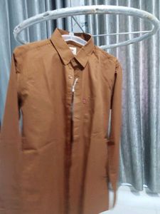 Levi's Trendy Linen Brown Casual Shirt