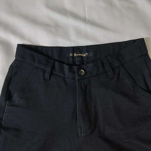Black Flared Formal Trousers