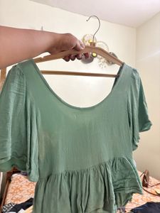 Light Green Button-Up Dress